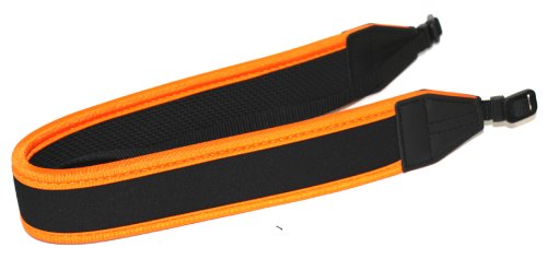 Maxsima - Haute Qualit   Noir   Orange courroie de cou en n  opr  ne pour Appareil photo num  rique - Canon  Fujifilm  Nikon  Olympus  Panasonic  Pentax  Samsung  Sony