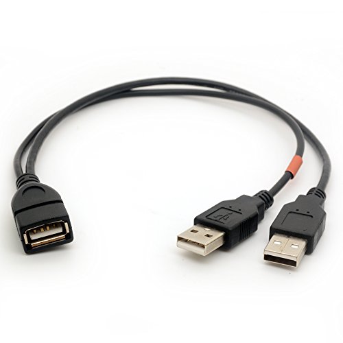 USB-Kabel Y-Verteiler USB 2.0 Energien-Erhöhung Naben-Adapter 1 Frau 2 Mann-Daten-Aufladeeinheit Kabel-Verlängerung Codeart a 30cm - 2