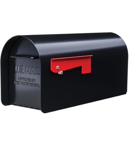 Boîte Aux Lettres Montroso Architectural Mailboxes - Noir, Installation Dans Le Sol, Acier Galvanisé