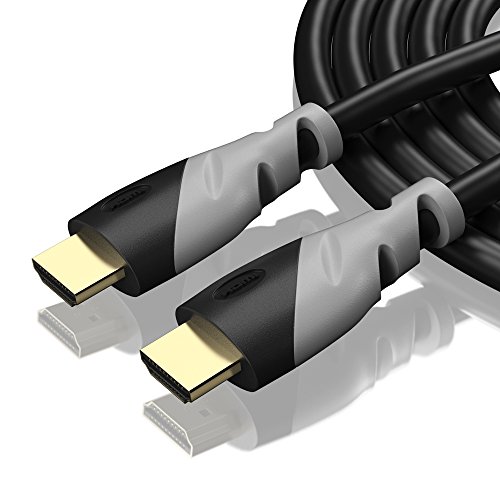 2m – Ultra HD 4k HDMI Kabel 1.4a / 2.0 | High Speed with Ethernet | neues Modell 2015 / Kabel 3 fach geschirmt / inkl. Stecker- und Kontaktschirmung | 4K Ultra HD 2160p / Full HD 1080p | 3D / ARC / CEC | zwei Meter - 5