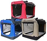 Diese Hundebox ist die Alternative zu schweren Gitter- oder starren Plastikboxen. Der sekundenschnelle Aufbau und das flache Zusammenlegen bei Nichtgebrauch machen diese Hundetransportbox so besonders.