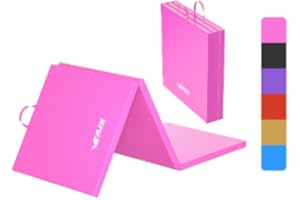 AJX PUSH THE LIMITS AJX Yoga Mat Tri Folding | Non Slip eva foam yoga mat In Pink/Blue/Black/Purple/Yellow Colors | Tumbling Mat for Protection against Hard Floors gymnastics floor mat Training Equipment