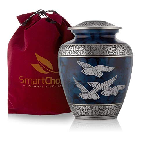 SmartChoiceCremation Urns for Human Ashes Adult - Handcrafted Funeral Memorial Ashes Urn Wings of Freedom Cremation Urn