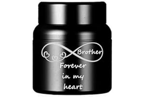 FOREVERWILL Mini Heart Infinity Cremation Urn for Human Ashes Solid Waterproof Funeral Memorial Rememberance Urn for Brother Family Forever in My Heart Sentimental Keepsake Ashes Holder Container
