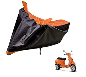 Auto Hub Water Resistant Bike Body Cover for Vespa SXL - Black-Orange
