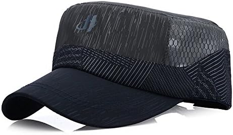 FOOKREN Unisex Flat Roof Military Hat Fashion Summer Outdoor Sport Baseball Cap NO-06 (Grey)