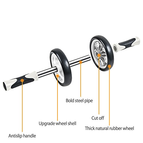 [Bauch Roller] FREETOO Bauchtrainer AB Roller mit verdickter Knieauflage Körpermuskeltrainer für Einsteiger und Fortgeschrittene - 3