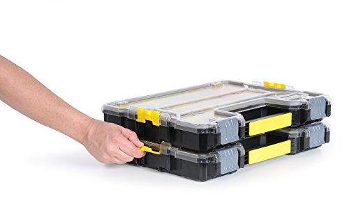 Stanley FatMax Profi-Organizer, flache Fächer, Kunststoffschliessen, herausnehmbare Boxen, 44.6×7.4×35.7, 1-97-519 - 4