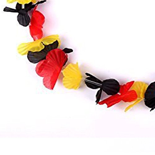 10 Pack JUYUAN-EU Blumenketten Hawaiiketten Multicolor Bunt Blumenkette Hawaiikette Silk Halsketten Blütenketten - 3
