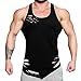 Produktbild Muskelshirt Herren Sportshirt Loch Sweatshirts Fitness Tankshirt Sport Tank Tops Volltonfarbe Weste YiYLunneo Trägershirt