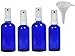 Produktbild 4x blaue Sprühflasche 2 x 50 ml und 2 x 100 ml, Apothekerflaschen mit Sprühkopf