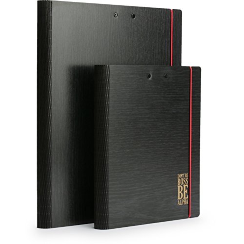 A P  Donovan -Ring-buch inkl  50 Blatt - Akten-Ordner  Organizer - Notizbuch mit Spiralbindung  A4 und A5  - blanko - Esche schwarz  A4