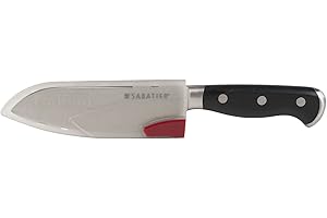 Sabatier Edgekeeper Stainless Steel Self-Sharpening Utility Knife 12cm , Ideal for Mincing Herbs, Cutting Vegetables and Fileting Fish, Grey