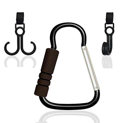 EpiBaby Buggy Clips - 3 Stroller Hooks Per Pack - Perfect For Shopping and Changing Bags. Lifetime Guarantee