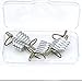 LHWY 5Pcs Reusable UV Gel Acrylic French Tips Nail Art Extension Guide Form Tool (Silver)