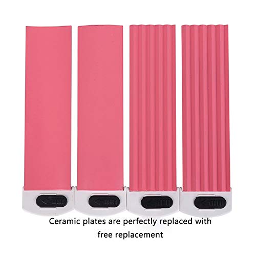 LiKin Hair Straightener 3-in-1 Changeable Plate Straightener 1 Inch Heating Plate Curler Ceramic LCD Does Not Hurt Hairpin  Color   White 