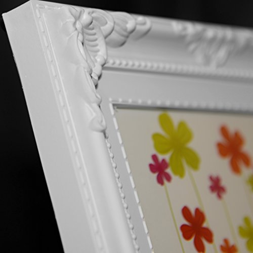 Bilderrahmen Foto Galerie Bild Rahmen Bilder Collage Barock 6 Farben in 5 Größen (Weiß - 5