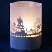 Produktbild 13gramm Edinburgh-Skyline Windlicht Souvenir in der Geschenk-Box, 3D Edelstahl Aufsatz für Kerze inkl. Kerze, Projektionsschirm