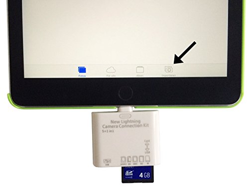 5 in 1 Camera Connection Kit Card Reader Kartenlesegerät für für iPad Air, Air 2, 4, Mini 1 – 3 von PhoneStar - 2