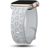 Apple ile Uyumlu Watch 11 10 46mm 9 8 7 6 SE Ultra Uyumlu 42-44-45-49mm Leopar Desenli Silikon Kordon