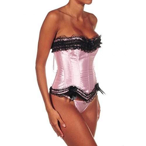 Intimax corsets lencería y moda Pink Girl Bustier, Rosa, XL para Mujer