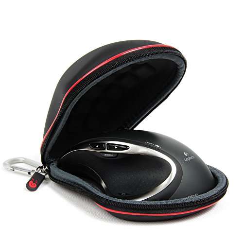 Hermitshell Travel Hart EVA Lagerung Tasche Schutz hülle Etui Tragetasche Beutel Compact Größen und karabiner für Logitech Mouse Maus MX Farbe: schwarz Größe: Performance MX - 2