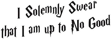 Harry Potter Wall Sticker I Solemnly Swear That I Am Up To No Good. Movie Book Funny Quote Vinyl Art Decal Mural Children Bedroom Girls Boy Nursery Livingroom 92x28cm By Nia Art