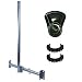 Produktbild PremiumX Dachsparrenmasthalter mit 1,20m Mast, verstellbar, Dachsparrenhalter 120cm Aufsparrenhalter für Dachmontage + 1x Mastkappe Kabeldurchführung 48 mm - 60 mm + 2x Kabelclip bis Ø50mm Mastclip