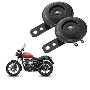 Kandid St2-kd-059 Waterproof Motorbike Trumpet Bell 12v Iron Electric Vehicle Car/Bike Horn for Royal Enfield Thunderbird 350x, Black