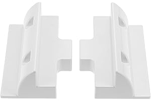 DRELD 2Pcs Side Mounting Bracket Solar Panel - Rectangle Solar Panel Mounting Parts for Boat, Caravan, RV, Yacht Solar Panel Installation (White)