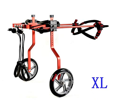 Preisvergleich Produktbild Tragbarer, Verstellbarer Haustierrollstuhl - Hundewagen (XXXS-XXL), Rückenhöhe 13-75 Cm, Gewicht 1-60 Kg, Reparatur der Hinterbeine, Leichte Aluminiumlegierung, in Verschiedenen Größen Erhältlich