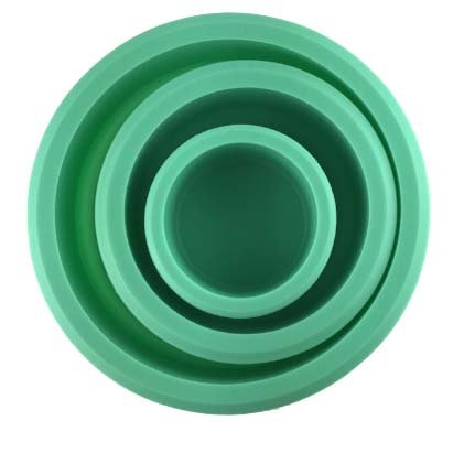 Fanaticism FlexiForm Tortenformen 3-er Set, 7, 14 und 19 cm Silikon, grün - 3