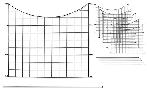 Metall Teichzaun – Set Unterburg / Unterbogen 375 x 52,5/64 cm 11 tlg. – anthrazit – Zaun Gartenzaun Unterbogen Steckzaun CampingzaunTiergehege Zaunmatten Hühnerzaun Katzenzaun Hundezaun Schutzzaun - 4