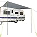 Produktbild Bo-Camp Sonnensegel für Wohnwagen & Wohnmobil grau 3,50 x 2,4, für Kederleisten 7 mm,Wassersäule 2000 mm inkl Aufstellstangen