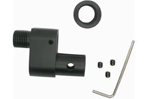 SQOTDR Fascia per pompa variabile in lega di alluminio nera e adattatore silenziatore per Crosman Barrel 1377 1322..