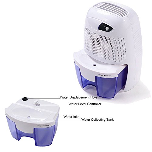 Oxygentle Mini Luftentfeuchter Elektrisch Elektrischer Raumentfeuchter mit 500ml Wassertank (250ml/24hrs) - 4