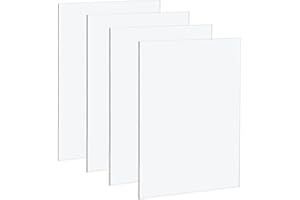 GSHUR 4 placas acrílicas transparentes A4 – 210 x 297 x 3 mm, lámina acrílica de plástico, 3 mm de grosor, para decoración, pantalla, marco de fotos, pintura
