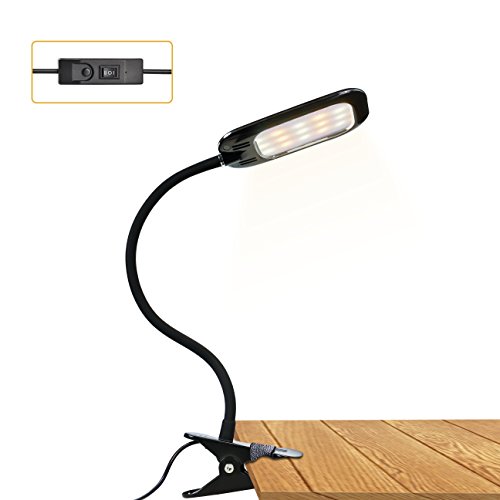Leselampe Klemmen, LUXJET® LED Klemmlampe,Schreibtischlampe USB Buchlampe mit 24 LED,LED Klemmleuchte mit 2 He