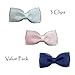 Baby Wispy Clippy - Organza hair bows - Best No Slip Barrette for Fine Hair (Pack 3: White/Pink/Navy)