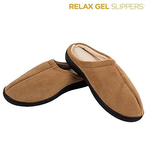 Mundo Digital Chaussures Relax Slippers (Taille L : 42-44 - Couleur : Marron)