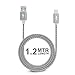 MTT® 1.2m Nylon Braided Tangle Free USB Type C 2.0 to USB A 2.0 for OnePlus Two , Nexus 6P , Nexus 5x , OnePlus3 other Type C Smartphones (Silver) RS.399.00