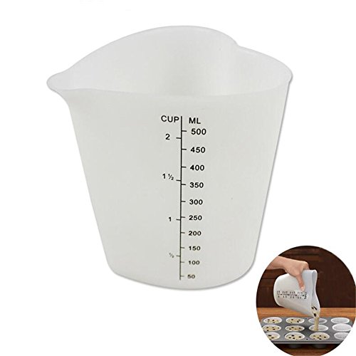 500 ml Herz Silikon Messbecher Cupcake Pancake Liquid Teig Spender Kochen Werkzeug Küche Esszimmer Bar Zubehör Home Supplies