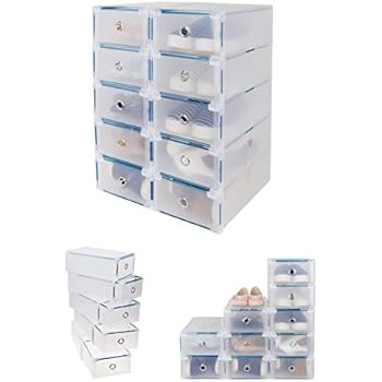 Cdgroup 10x Drawer Plastic Storage Plastic Drawers Foldable