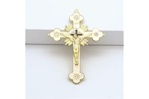 Guldkatolska Väggkorsningar, Christian Latin Cross Prayer Church Decor Hanging Crucifix (Color : Style 2)