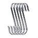 Produktbild TITECOUGO 5 PCS Quality 304 Stainless Steel Universal S Shaped Hanging Hooks Kitchen Spoon Pan Pot Hanging Hooks Hangers Multiple Uses (M-Model 2)