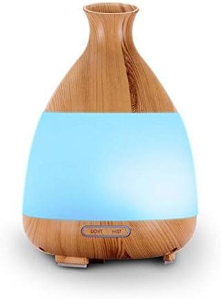 Aroma Diffuser Air Purifier with 7 Colour LED Lights 120ml Essential Oil Diffuser, Waterless Auto Shut-Off for Bedroom, Office (Wood Grain)