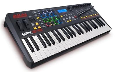 AKAI Professional - MPK249 - Clavier - Câble USB Maître avec 49 Touches Semi-Lestées avec les Contrôles Essentiels des Stations MPC + VIP 3.0 et Pack de Logiciels Inclus - Noir