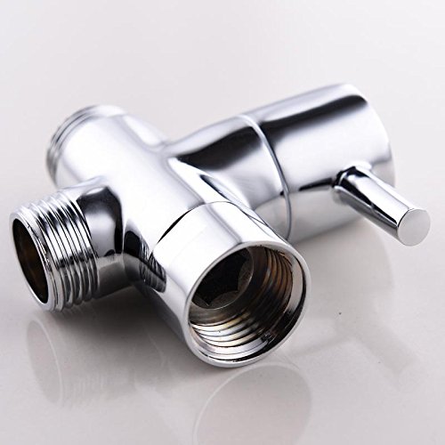 CIENCIA 3 Wege Umschaltventil G 1/2 “ massives Messing Brause Dusche Umschaltventil/Dusche Adapter/Umstellventil, Chrom DSF007 - 7