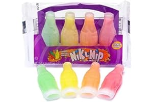CHOCOLA Nik-L-Nip Original Juice in Wax Bottles (39g) - 4 pack - 16ml - TIK TOK Challenge - These little mini drinks are filled with tasty liquid candy