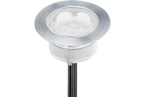 CHNXU Pack of 1 x 60mm Large Blue Led Plinth Kitchen Garden Lights Outdoor Waterproof Drive Over Lights - IP67 12V